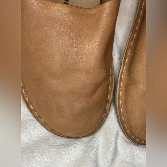 VIBAE Roma Leather Fawn Tan Unisex Outdoor Slipper Slide Women’s size 9 Men’s 6 - Picture 5 of 12